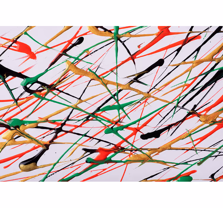 Abstract fotobehang energieke penseelstreken - TenStickers