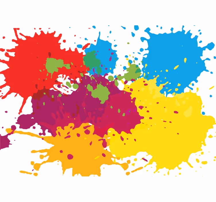 Fotobehang graffiti kleurrijke spetterpatronen - TenStickers
