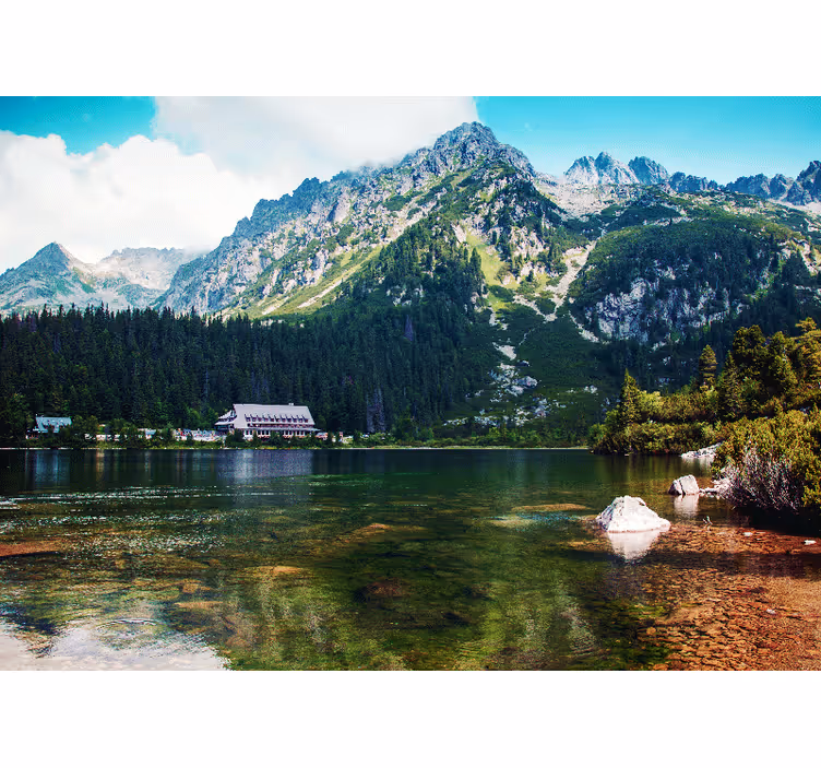 Fototapet landschap bergmeer scenery - TenStickers