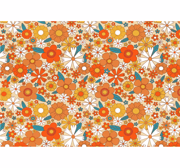Bloemen foto behang levendig bloemmotief - TenStickers