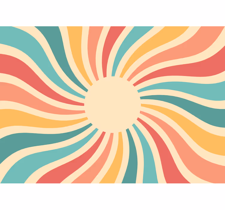 Abstract fotobehang stralende kleur golven - TenStickers