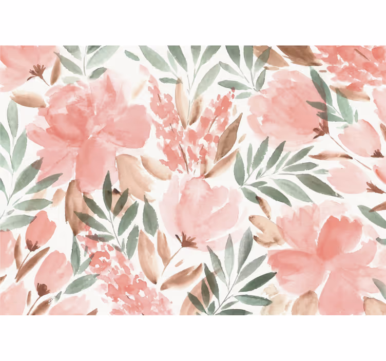 Bloemen foto behang elegante bloemenontwerp - TenStickers