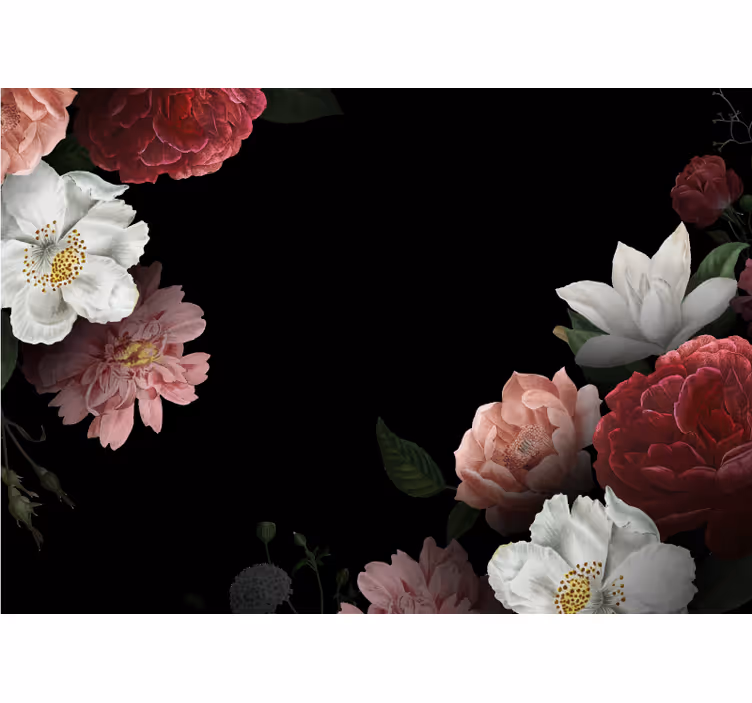 Bloemen foto behang exquise bloemarrangement - TenStickers