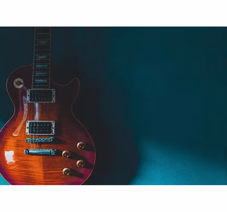 Muziek fotobehang Glanzende gitaar achtergrond - TenStickers