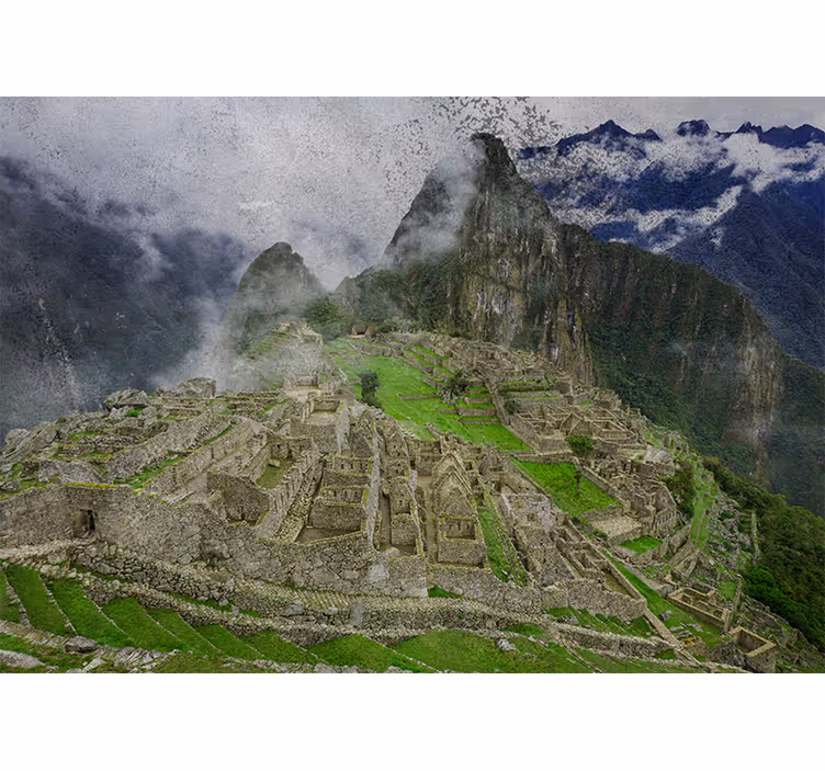 Fotobehang stad machu picchu ruïnes - TenStickers