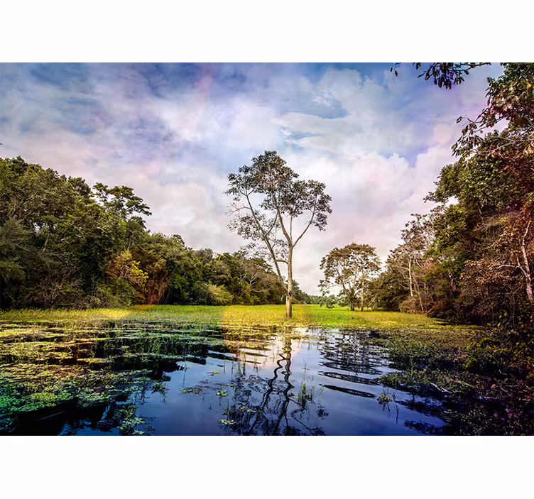 Fototapet landschap rustige natuurscène - TenStickers