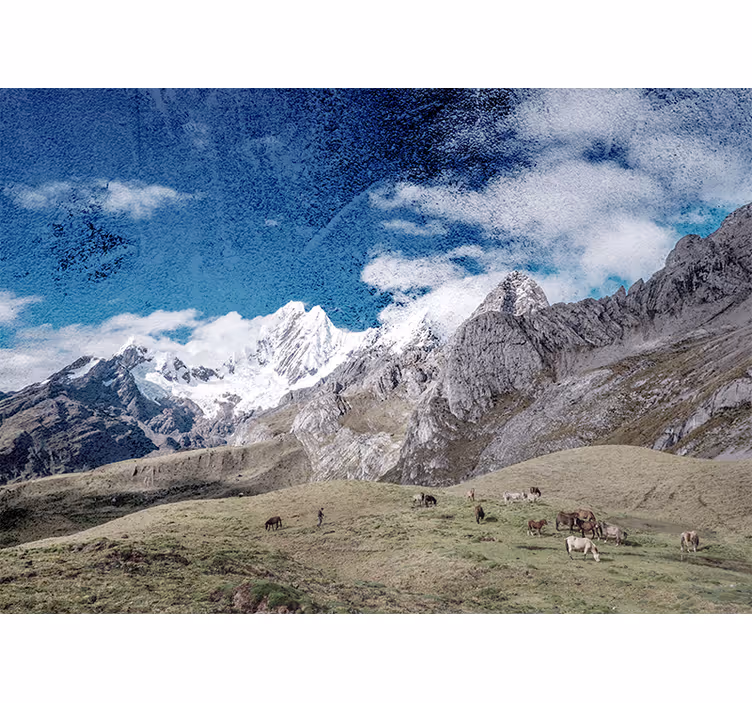 Majestueuze bergketen fototapet landschap - TenStickers