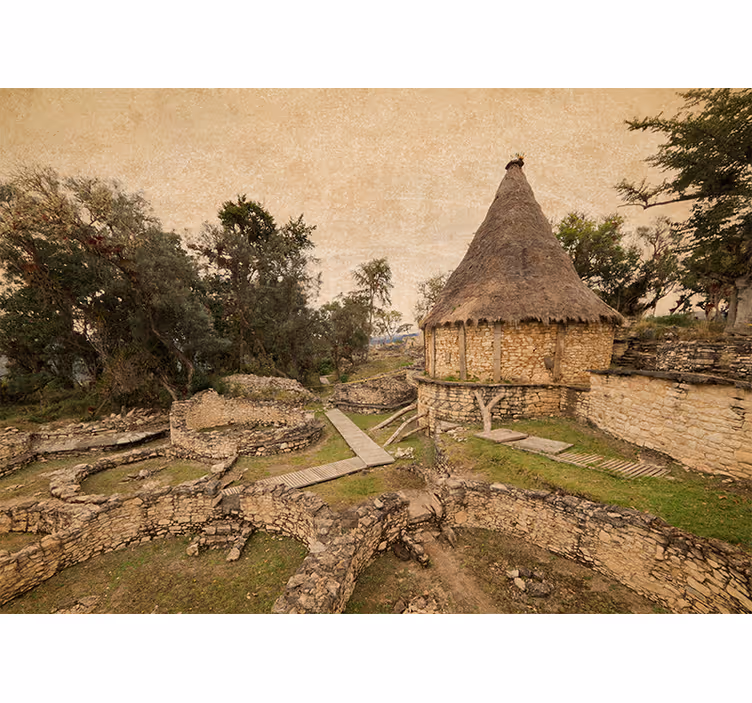 Fototapet landschap oude structuur landschap - TenStickers