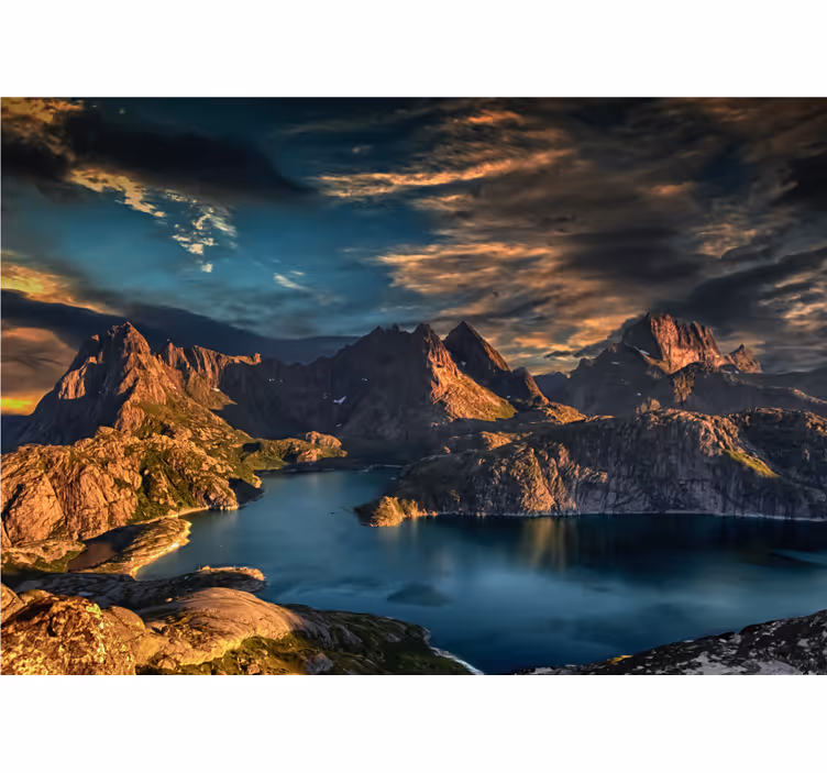 Fototapet landschap majestueus bergmeer - TenStickers