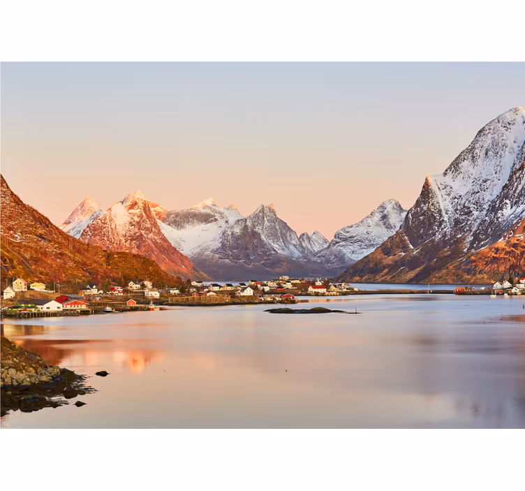 Fototapet landschap bergachtig zeebries serene - TenStickers