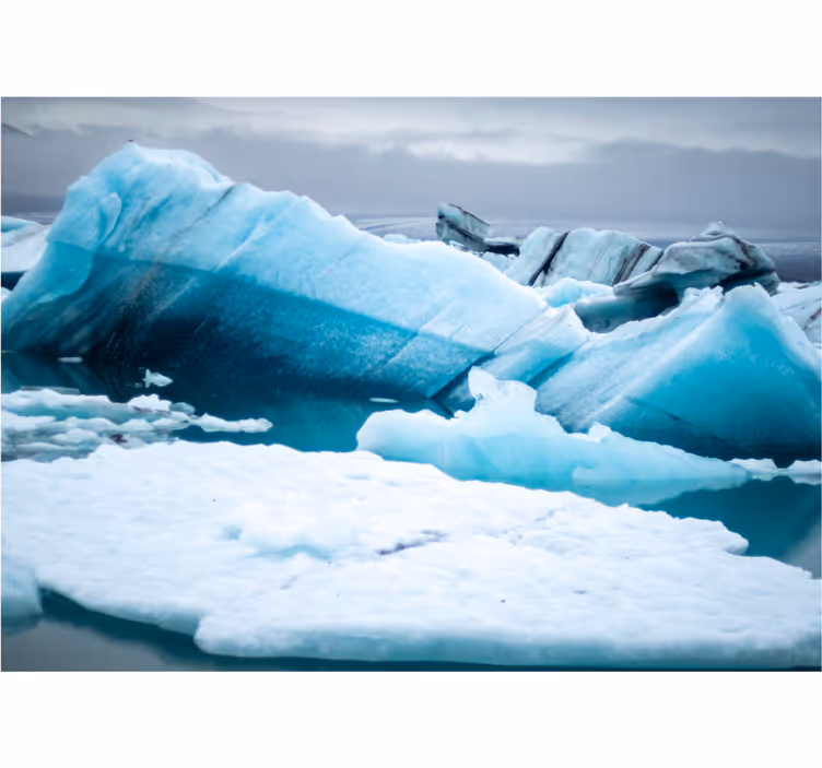 Fotobehang bergen glaciale ijsformaties - TenStickers