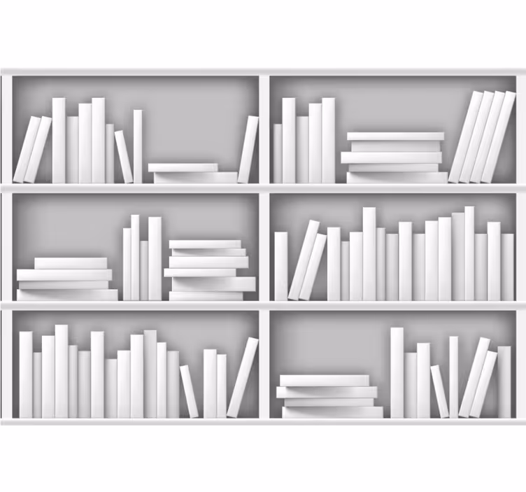Fotobehang patronen gelaagde boekenplanken - TenStickers