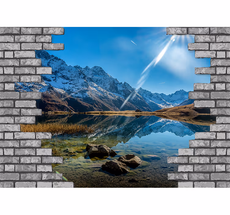 Fototapet landschap berg echo landschap - TenStickers