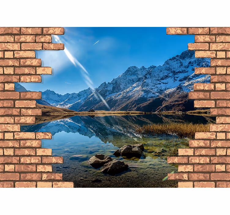 Fototapet landschap berg en reflectie - TenStickers