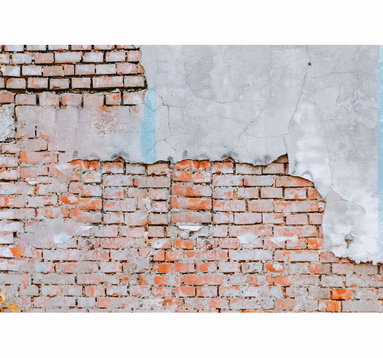 Fotobehang bakstenen met blootgestelde baksteenstructuur - TenStickers