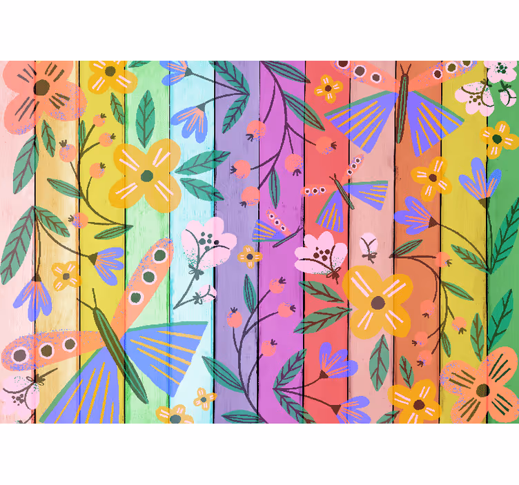 Bloemen foto behang levendige botanische motieven - TenStickers