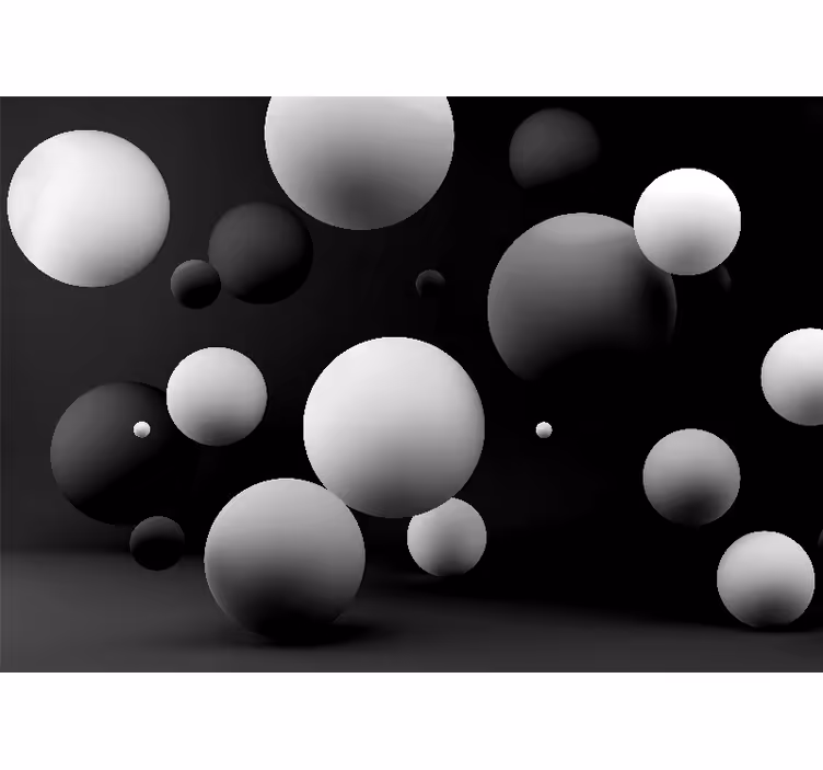 Abstract fotobehang geometrische bolcompositie - TenStickers