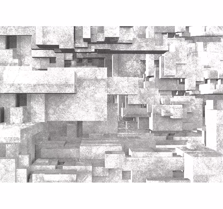 Abstract fotobehang geometrische structuur lagen - TenStickers