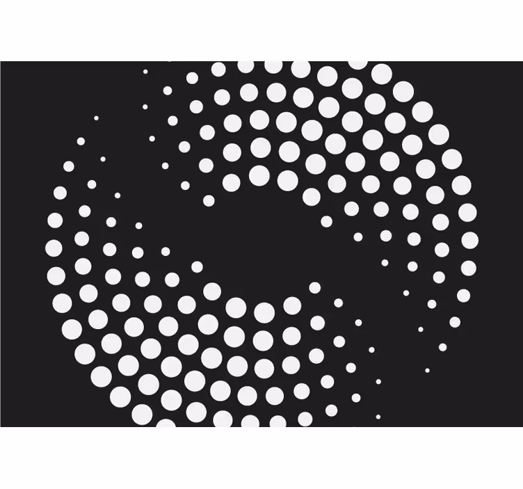 Dynamisch wit gestippeld ontwerp fototapet - TenStickers