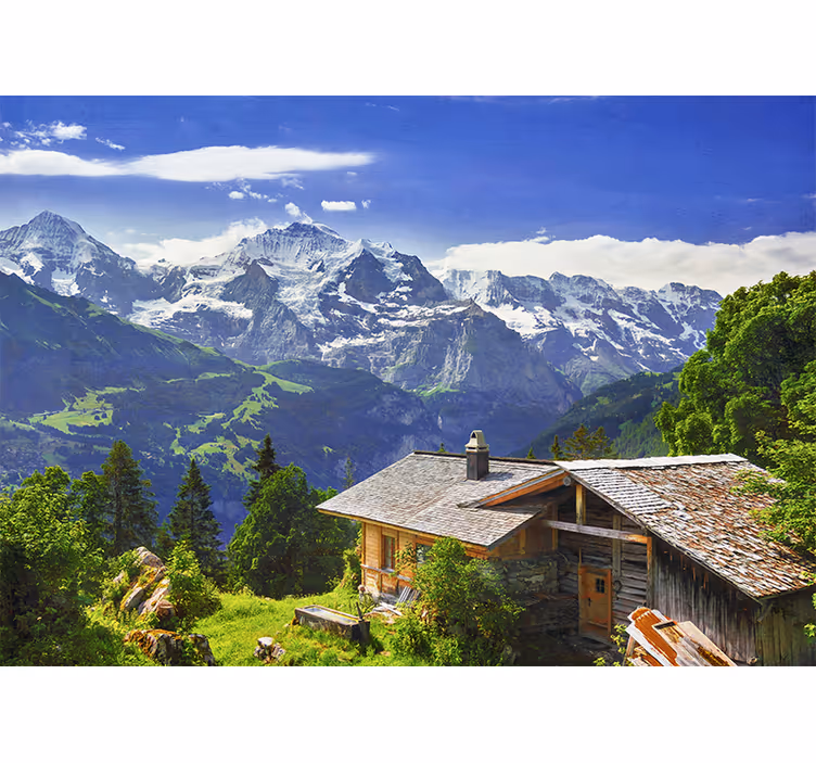 Fototapet landschap berg retreat scene - TenStickers