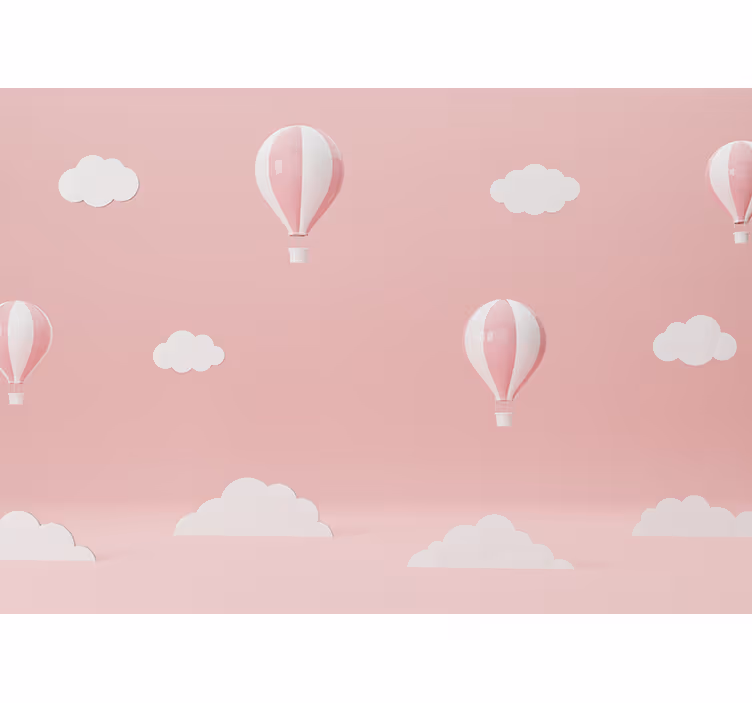 Foto behang liefde kleurrijke luchtballonnen - TenStickers