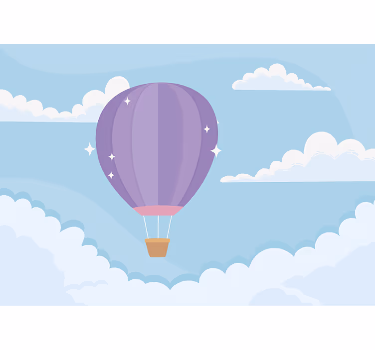 Fotobehang kinderkamer speelse luchtballonnen - TenStickers