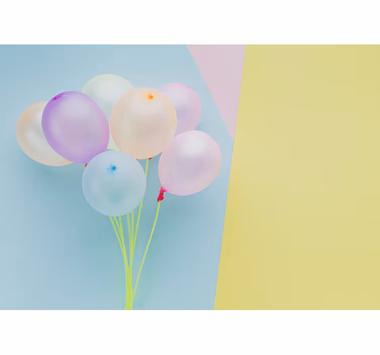 Fotobehang kinderkamer kleurrijke ballonarrangement - TenStickers