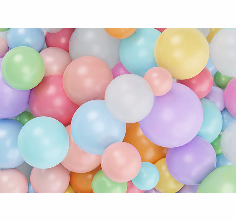 Fotobehang print kleurrijke ballon bellen - TenStickers