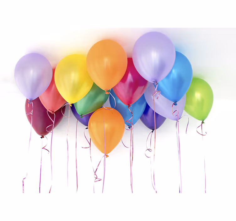 Foto behang liefde kleurrijke feestballonnen - TenStickers