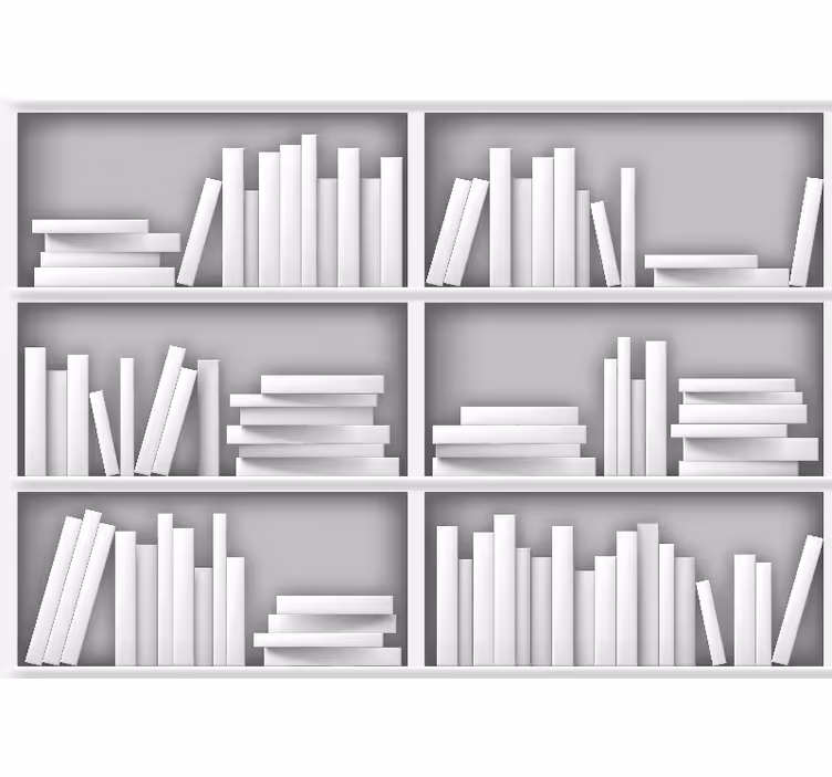 Fotobehang patronen minimalistische boekenkasten - TenStickers