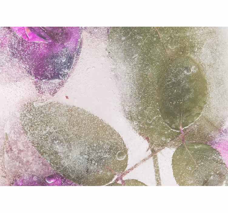 Bloemen foto behang paarse bloemen elementen - TenStickers