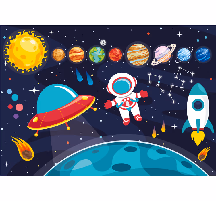 Fotobehang sprookje kosmische zoektocht concept - TenStickers