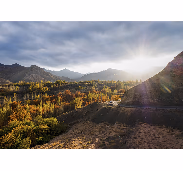 Fototapet landschap bergachtig herfstlandschap - TenStickers