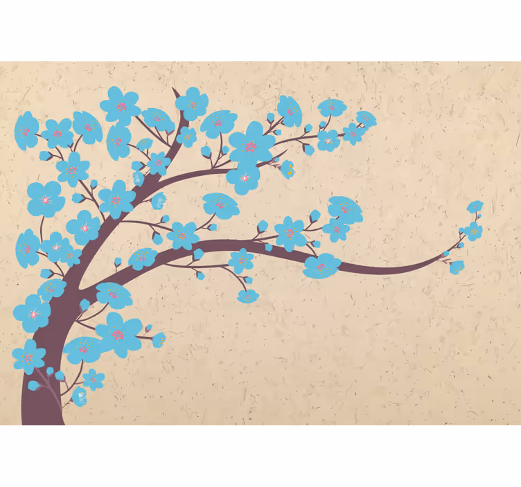 Bloemen foto behang sakura bloem steel - TenStickers