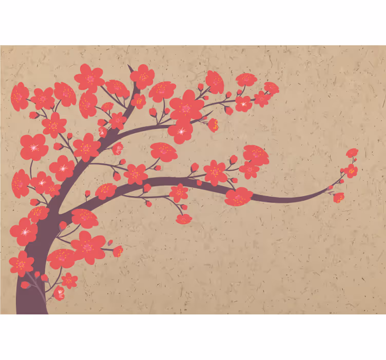 Bloemen foto behang sakura tak - TenStickers