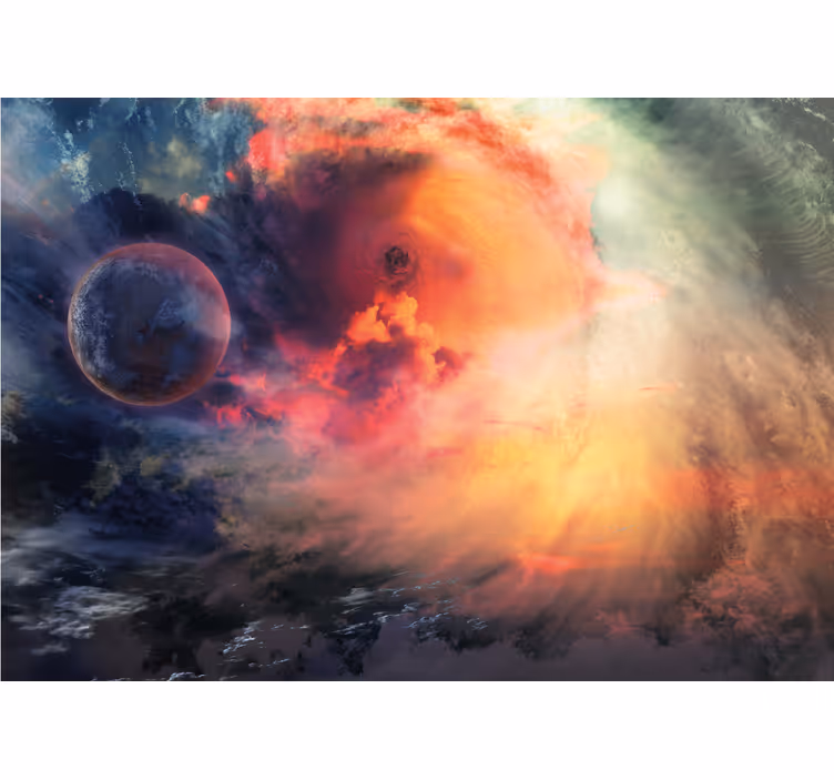 Fotobehang ruimte cosmica zwervende nevel - TenStickers