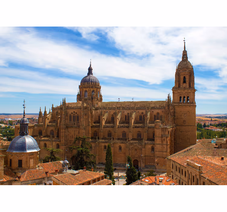 Fotobehang madrid historisch kathedraalzicht - TenStickers