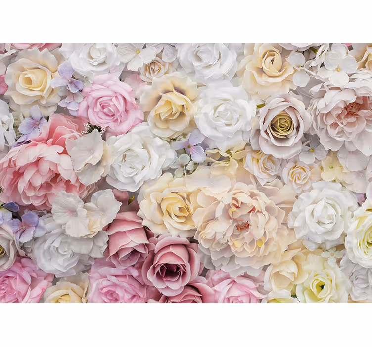 Bloemen foto behang elegante rozen compositie - TenStickers