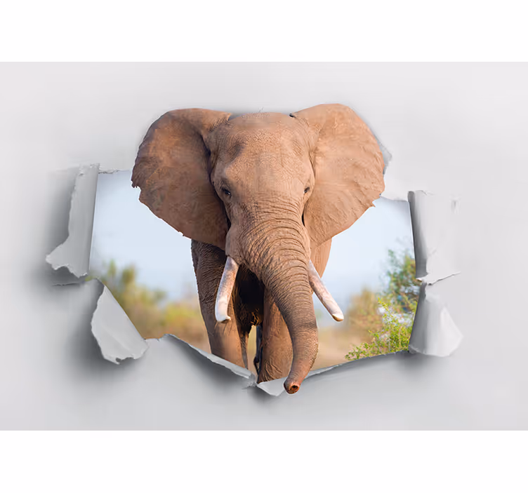 Foto behang dieren majestueus olifantenportret - TenStickers