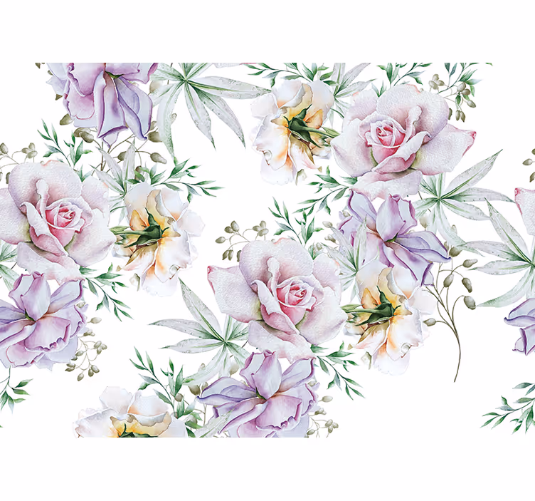 Prachtig bloemstuk bloemen woonkamer behang - TenStickers