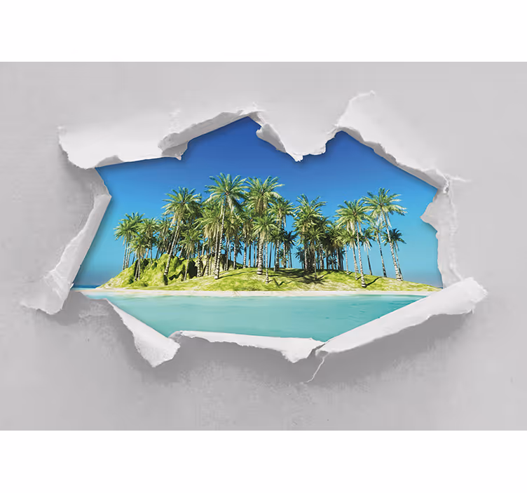 Fototapet landschap tropisch eiland ontsnapping - TenStickers