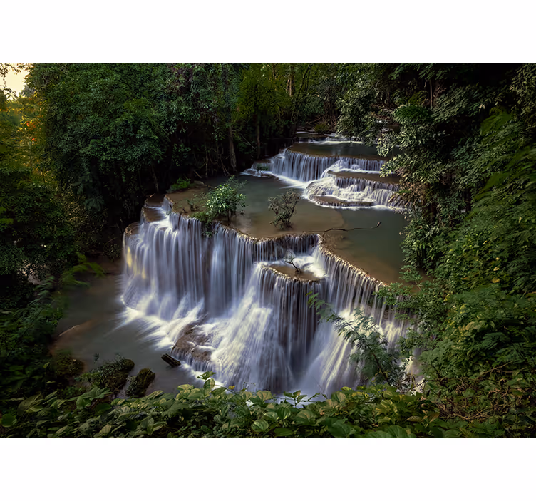 Rustige waterval retraite fotobehang natuur - TenStickers