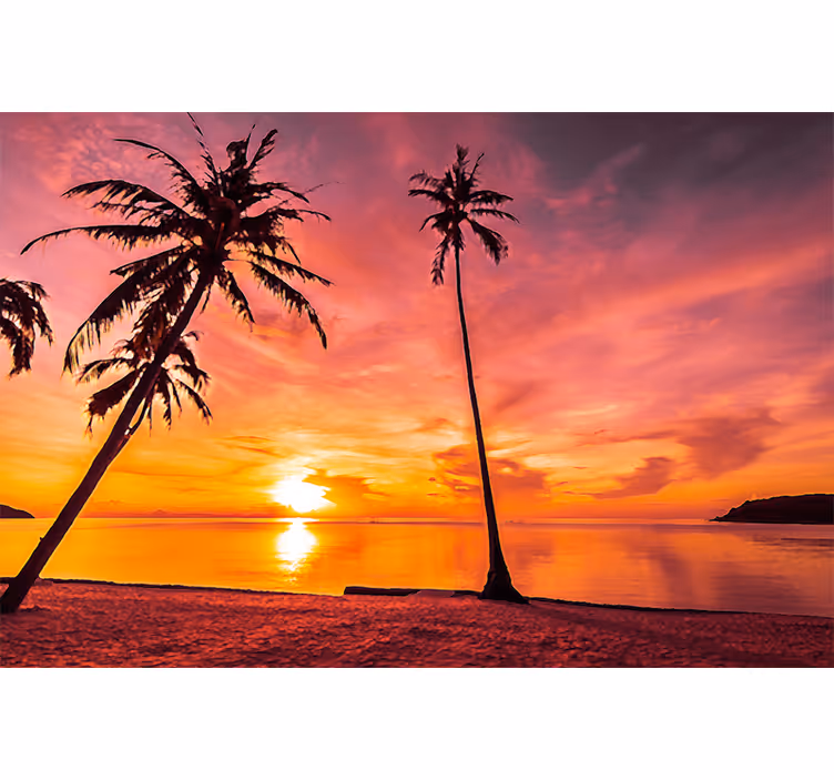 Fotobehang natuur tropisch zonsopgang uitzicht - TenStickers