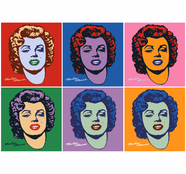 Fotobehang kunst pop art portretten - TenStickers
