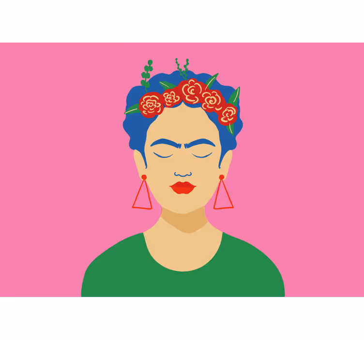 Fotobehang mensen frida kahlo portret - TenStickers