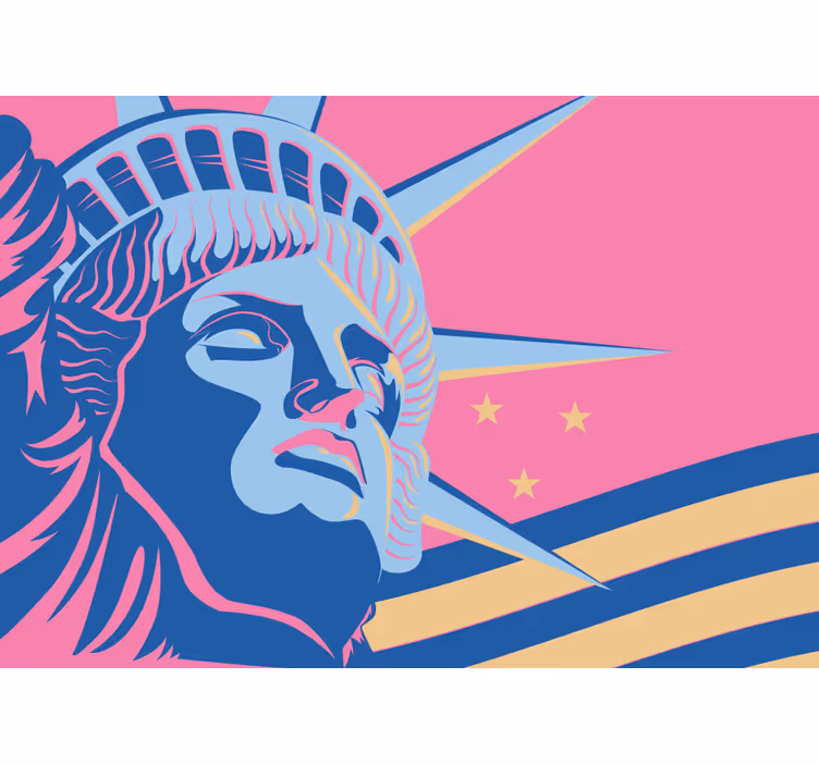 Fotobehang stad liberty monument - TenStickers