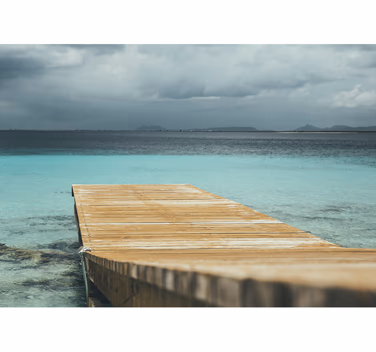 Fotobehang natuur serene zeedock - TenStickers