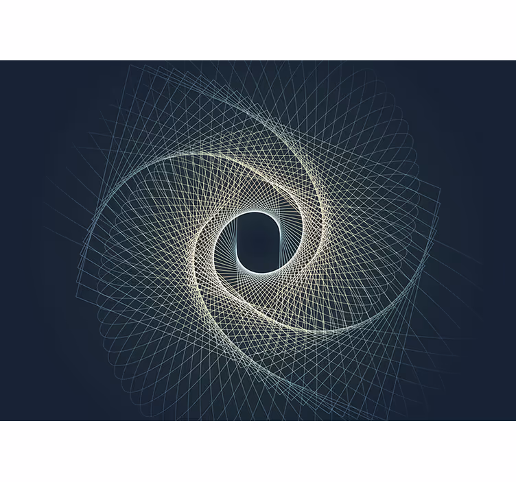 Abstract fotobehang spiralen geometrisch patroon - TenStickers