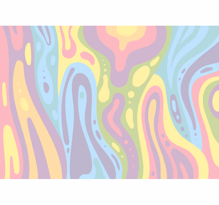 Vloeiende kleurpatronen abstract fotobehang - TenStickers
