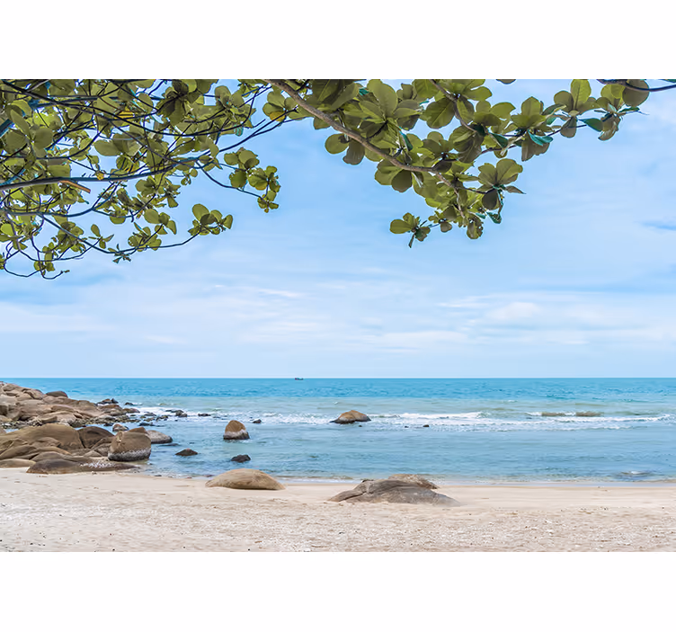 Fotobehang natuur serene strandzicht - TenStickers
